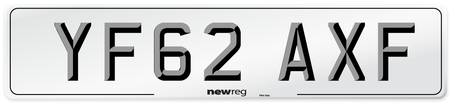 YF62 AXF Number Plate from New Reg